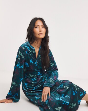 Julipa Printed Velour Midi Dress