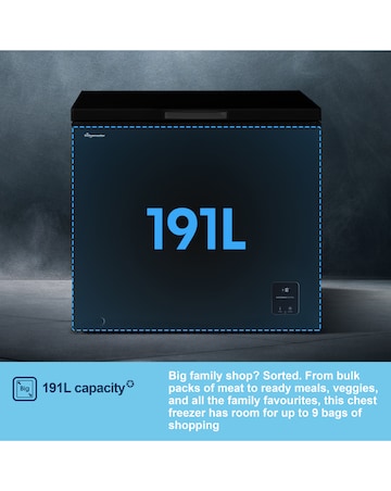 Fridgemaster MCF198EB 198L Chest Freezer - Black