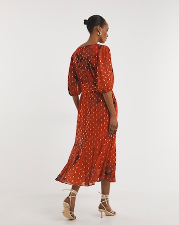 Joanna Hope Metallic Dobby Printed Maxi Dress