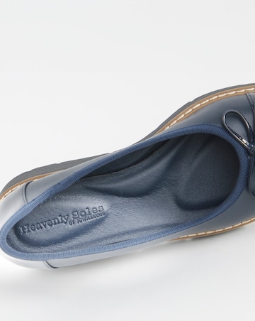 Heavenly Soles Josie Low Wedge Ballerina Shoe - Extra Wide Fit (EEE)