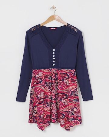 Joe Browns Navy Printed Paisley Jersey Tunic