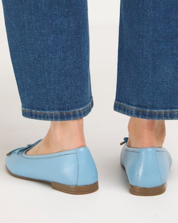 Eliza Basic Leather Ballerina - Wide Fit (E)