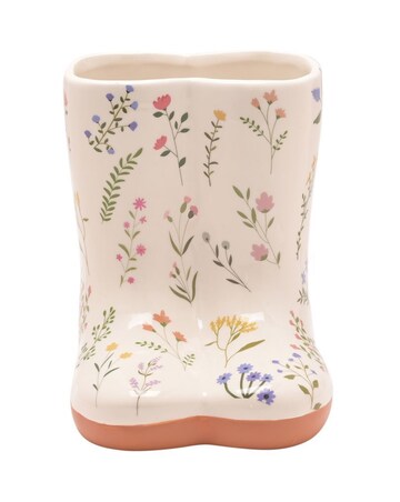 The Cottage Garden Ceramic Floral Wellies Vase