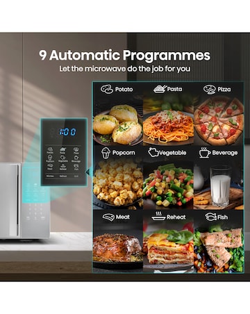 Hisense H20MOMSS4HGUK Mirror Silver Microwave 20L