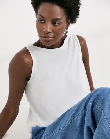 Pure Cotton Slash Neck Vest