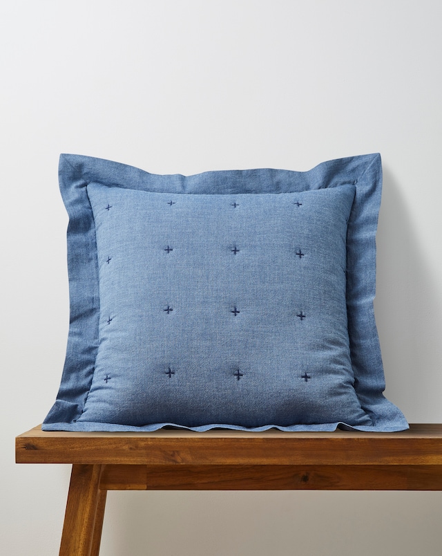 Nola Cotton Quilted Ruffled Edge Cushion
