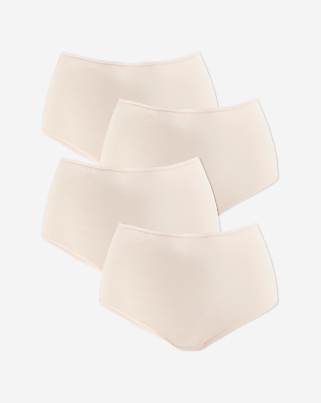 Pretty Secrets (4 Pack) Cotton Full Brief Knickers Blush