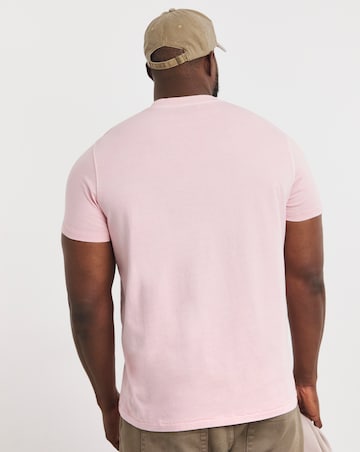 Garment Dyed Pocket T-Shirt Long Length- Pink