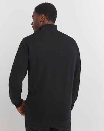 Lyle & Scott Black 1/4 Zip Loop Back Sweatshirt