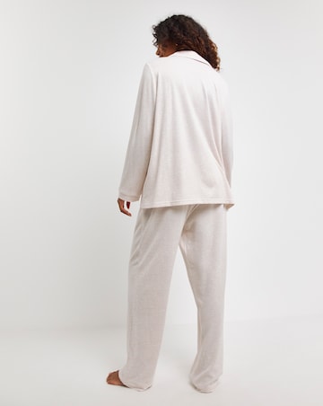 Pretty Secrets Brushed Ribbed Button Through Pyjama Set
