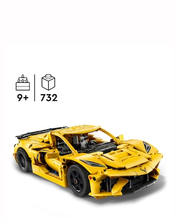 LEGO Technic Chevrolet Corvette Stingray Car Model Kit, Sports Vehicle 42205