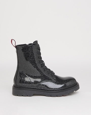 Heavenly Feet Justina Lace Up Chunky Boot Ex Wide Fit