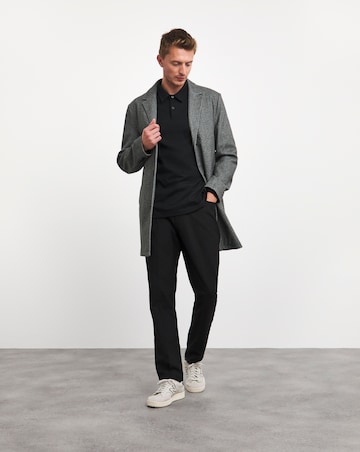 Long Sleeve Jersey Polo- Black