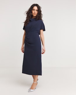 Joanna Hope Draped Midi Dress