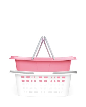 Beldray Set of 2 Laundry Baskets Pink