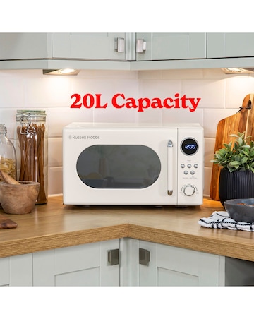Russell Hobbs RHM2044C Retro 20 Litre Cream Digital Microwave
