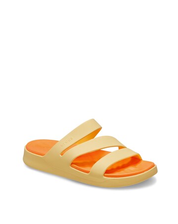 Crocs Golden Getaway Strappy Slider Sandals -Standard Fit (D)