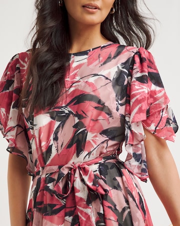 Joanna Hope Floral Petal Sleeve Dress