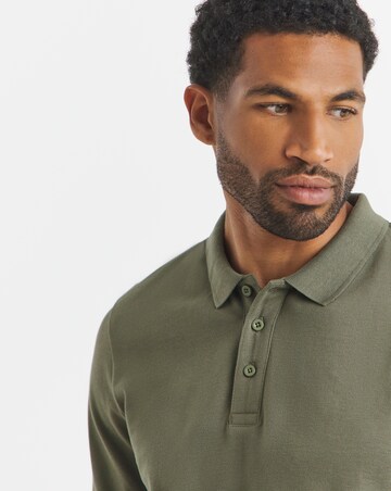 Pique Polo Long Length-Olive