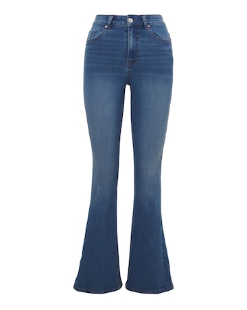 Mid Blue High Waist Super Soft Bootcut Jean