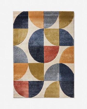Sara Carved Multicoloured Geo Rug