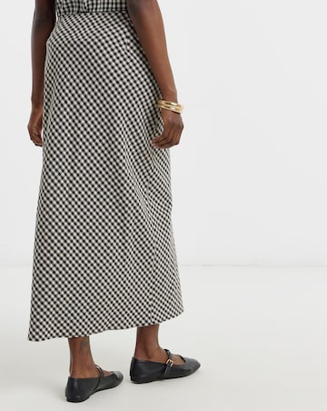 Gingham Midi Skirt