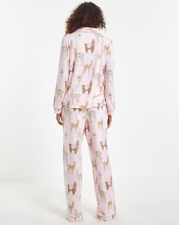 Chelsea Peers Jersey Alpaca Print Pyjama Set
