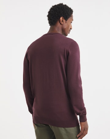 Cotton Crew Neck Knitted Jumper