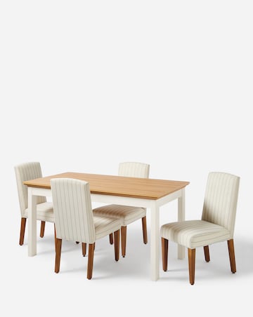 Julipa Ashford Dining Table with 4 Everly Chairs