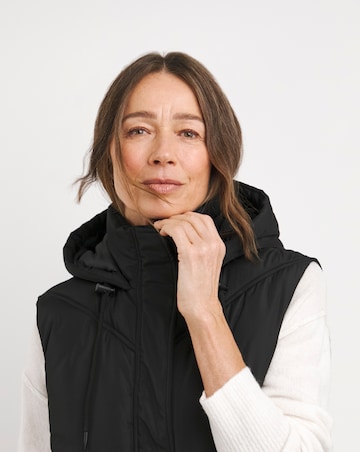 Black Longline Gilet