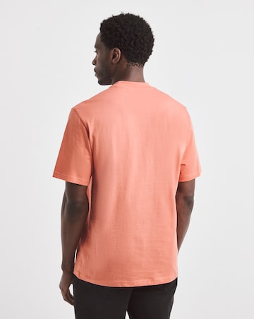 Union Embroid T-Shirt Long-Orange