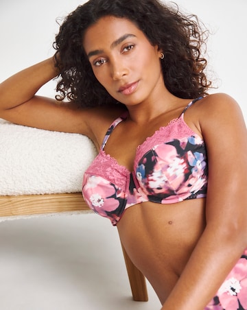 Pretty Secrets (2 Pack) Adrianne Full Cup Wired Bras Floral/Black