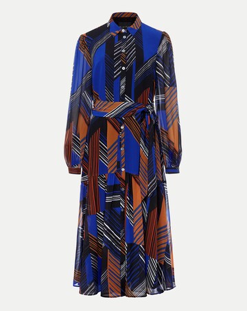 Phase Eight Chantilly Chiffon Shirt Dress With Tiered Hem