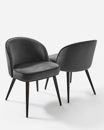 Emilie Velvet Pair of Dining Chairs