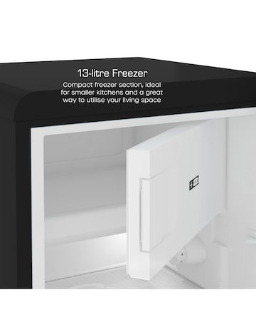 Swan SR11035BNE Retro Under Counter Fridge 90L - Black