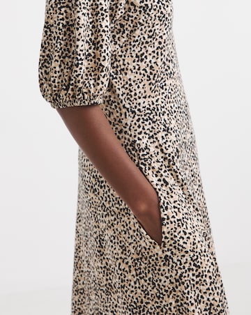 Bubble Sleeve Soft Touch Jersey Dress