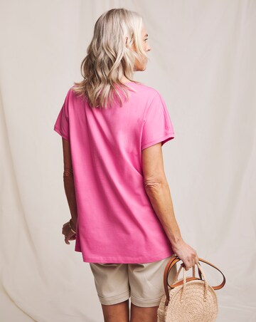 Julipa Cut Out Pure Cotton T-Shirt