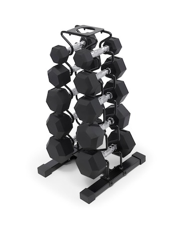 Marcy DBR150 Dumbbell Set 68kg & Storage Rack