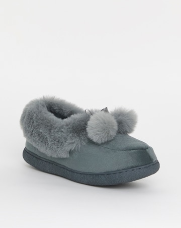 Cushion Walk Faux Fur Slippers EEE Fit