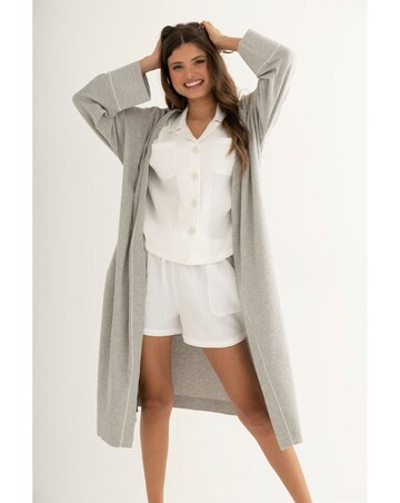 Pour Moi Love To Lounge Waffle Gown Grey