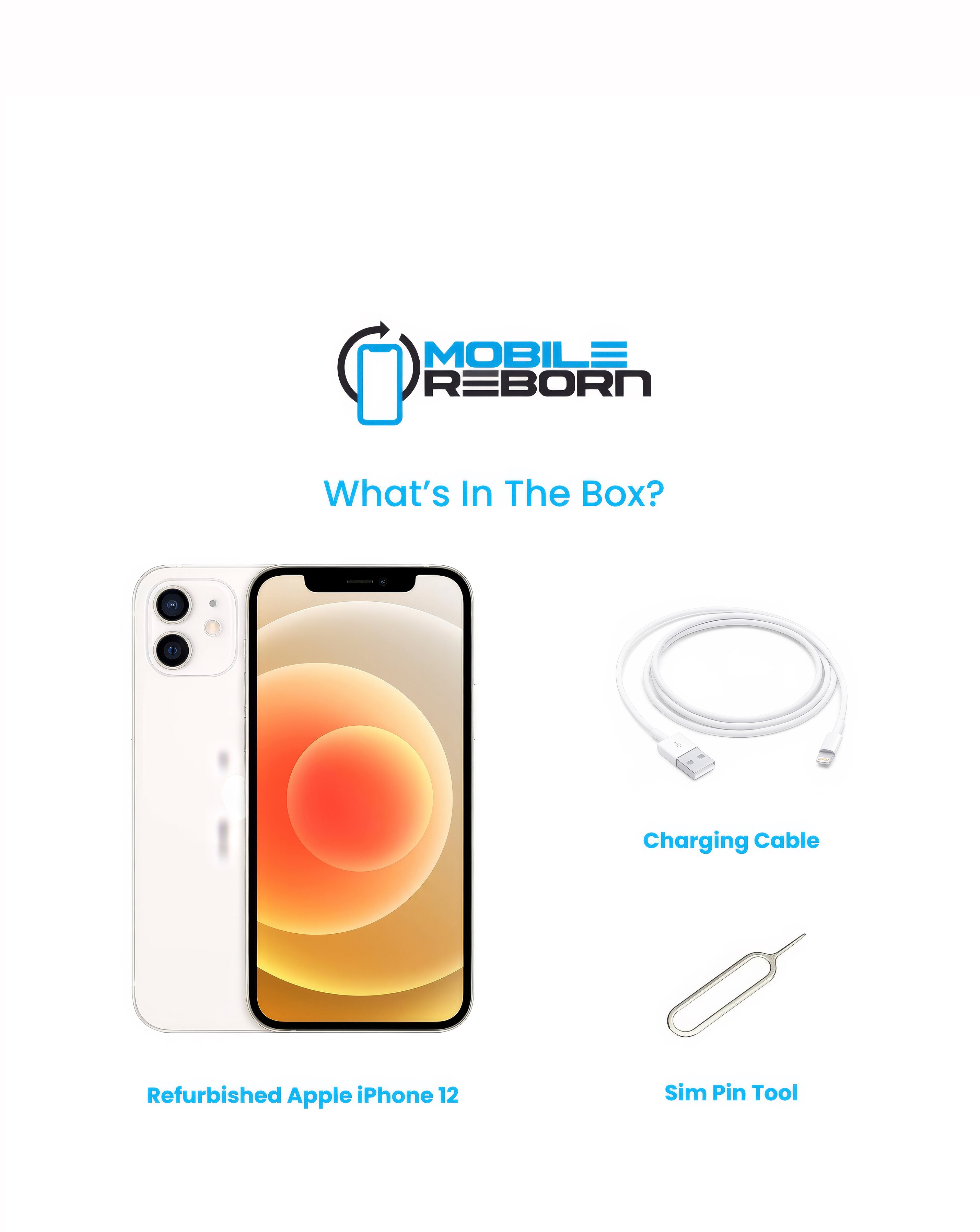 Refurbished Apple iPhone 12 64GB - White (Pristine Condition) | JD