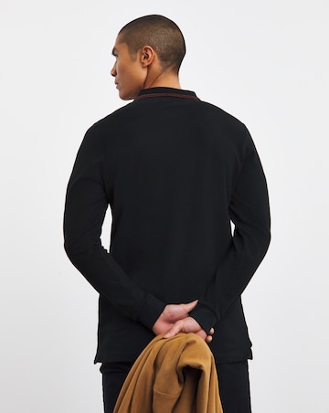 Long Sleeve Tipped Polo Long