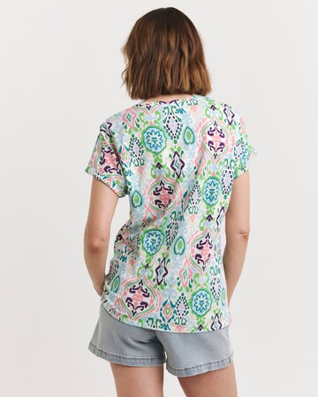 Printed V- Neck Short Sleeve T-Shirt