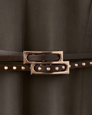 Mango Double-Belt A-Line Dress