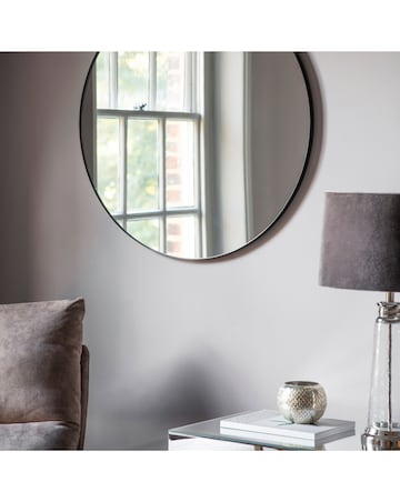 Gallery Bowie Round Mirror Black