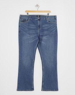 Stonewash Bootcut Fit Stretch Jeans
