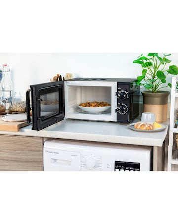 Russell Hobbs RHM1725B Textures 17L Black Compact Manual Microwave
