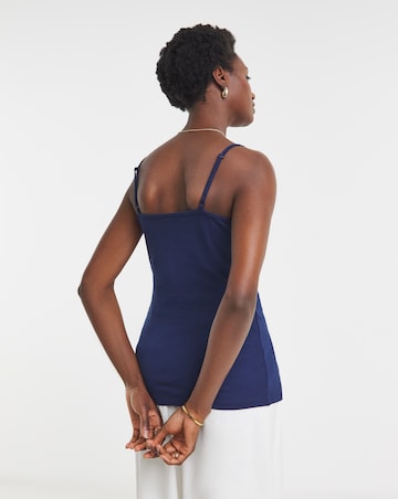 Pure Cotton Blue, Navy & Coral 3 Pack Cami Vest