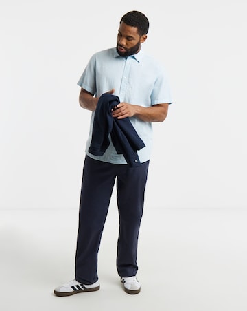 Jack & Jones Breeze Linen Blend Shirt - Light Blue