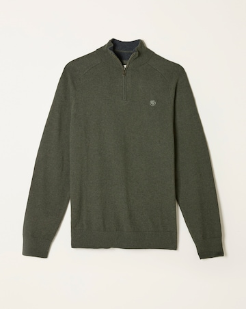 FatFace Rye 1/2 Neck Jumper (Regular & Tall) - Green